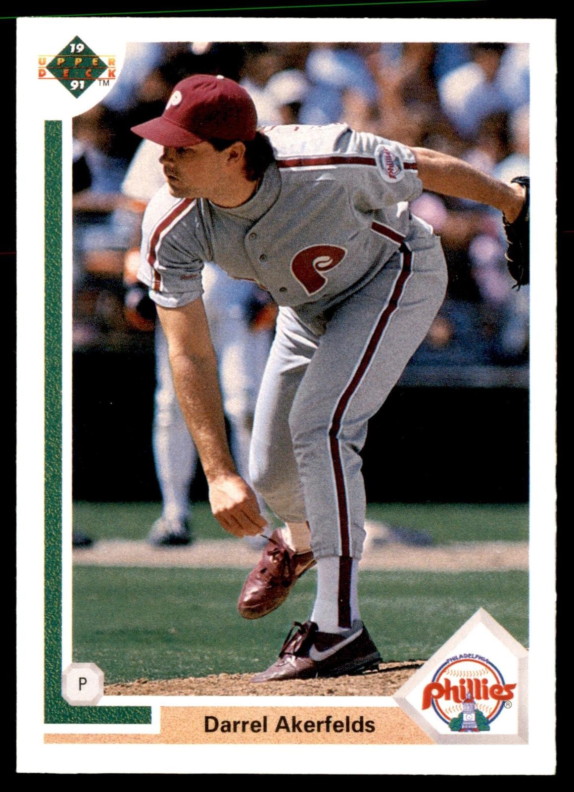 Darrel Akerfelds #619 [Buy 2, Get 1, Free] 1991 Upper Deck Phillies (Set Break)