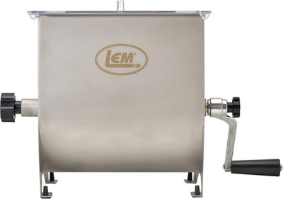 LEM Products Mightybite Manual Meat Mixer, 20 Lb Stainless Steel Meat Mixer for