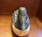 Vintage Beautiful Wood Carved Duck Figurine 10.5" Long, Hand-painted Opens!  — photo 9