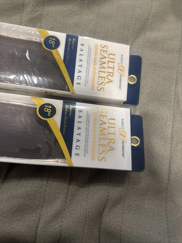 Bt 96 Ultra Seamless Clip And Human Hair Extensions Baylage Dark Brown 18In 5Pc - Image 2 of 4