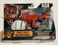 New Jurassic World Survival Dilophosaurus Strike Attack In Hand Mattel toy 2025