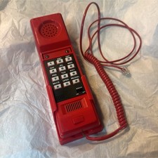 Cortelco 372 Red Trimline Corded Telephone with Mute and Redial