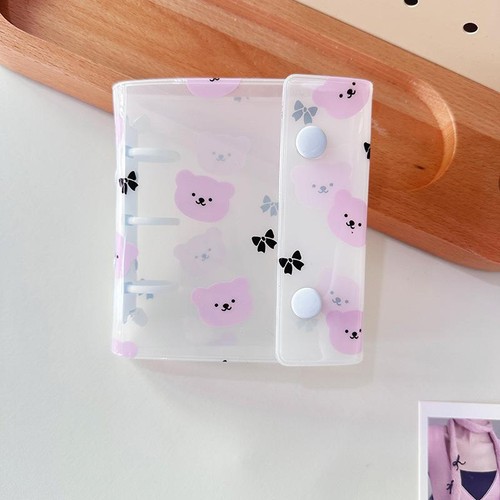 Double Button 3-Hole Removable Mini Card Book Single Grid Storage Album Binder - Picture 12 of 24