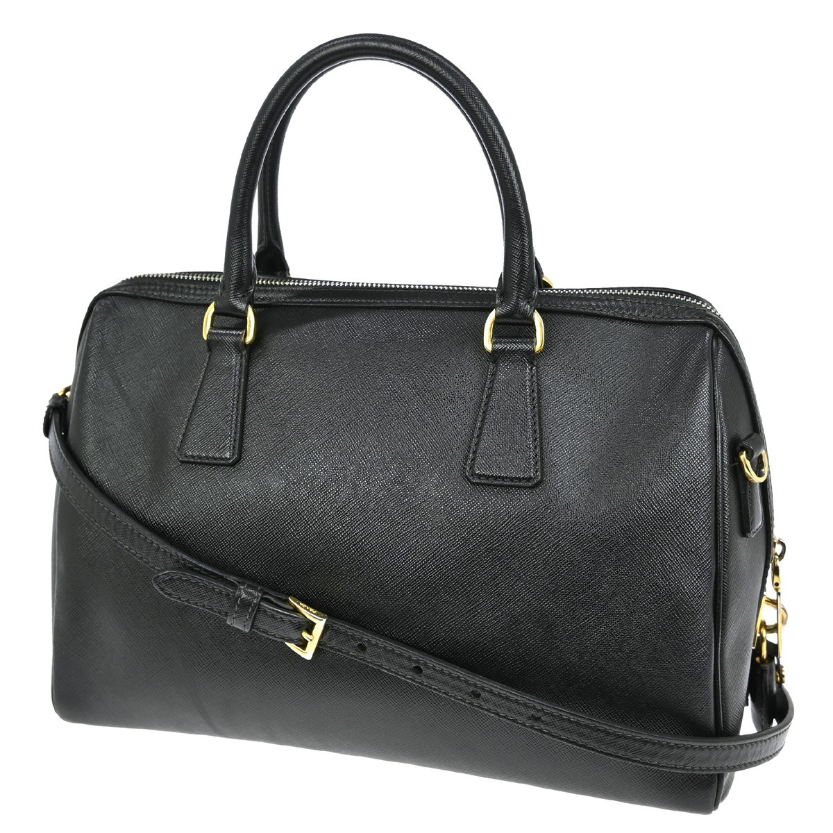 BUYIT PRADA BLACK 2WAY HANDBAG 64 NQ01159 thumbnail 2