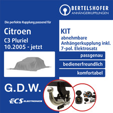 Für CITROEN C3 Pluriel Typ HB 10.2005-jetzt AHK abn +7pol spez. E-Satz TOP