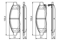 1X Bosch 0 986 494 268 Bremsbelagsatz Scheibenbremse FüR Mitsubishi