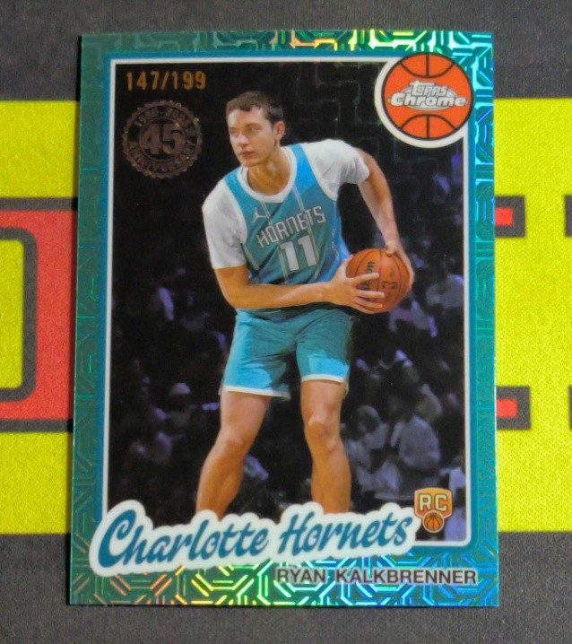 Ryan Kalkbrenner 2025-26 Topps Chrome NBA Basketball 45th Mojo Teal Rookie /199