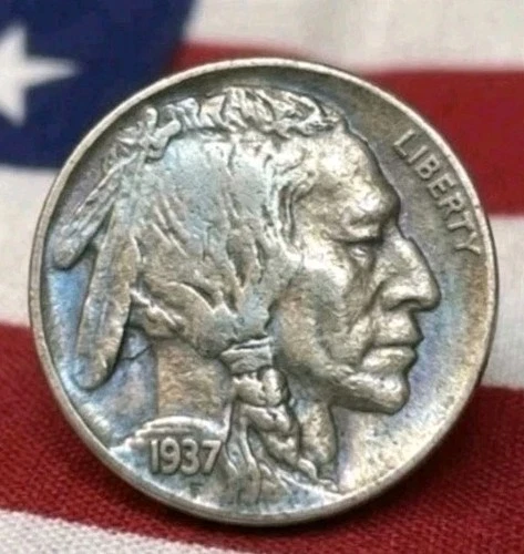 1937 Buffalo Nickel – Superb Gem BU++ High Grade Natural Album Toning