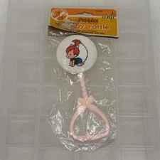 Vintage 1979 Nursery Needs Flintstones Pebbles Baby Rattle!