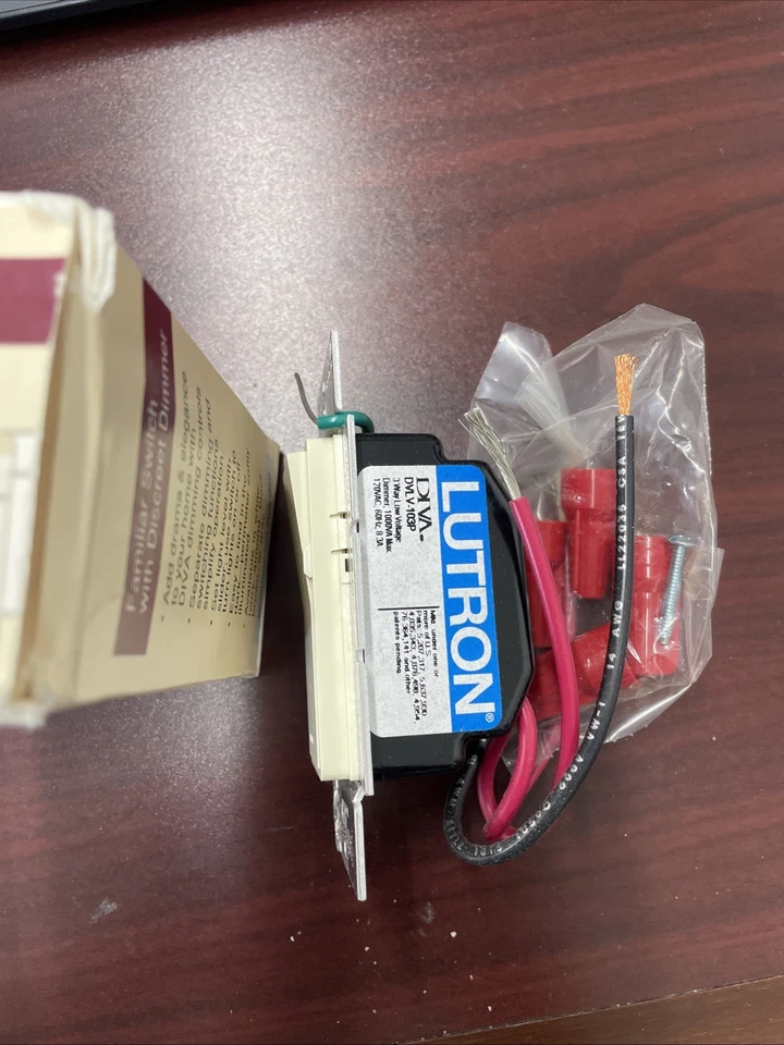 LUTRON DVLV-103P-AL 3-WAY PRESET DIMMER 1000W 3WAY ALMOND - Image 3 of 3