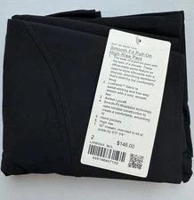 lululemon Smooth Fit Pull-On High-Rise Pant Regular Black Size 2. NWT. MSRP $148