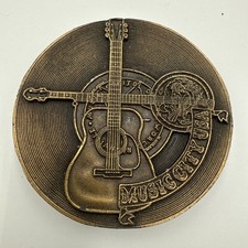 Music City USA Belt Buckle Jimm Watson 1974 Brass or Bronze Tone