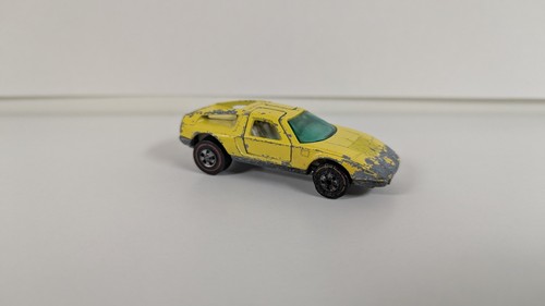 Hot Wheels Redline Vintage 1973 Mercedes Benz C111 Lemon Yellow Enamel Hong Kong - Picture 2 of 10