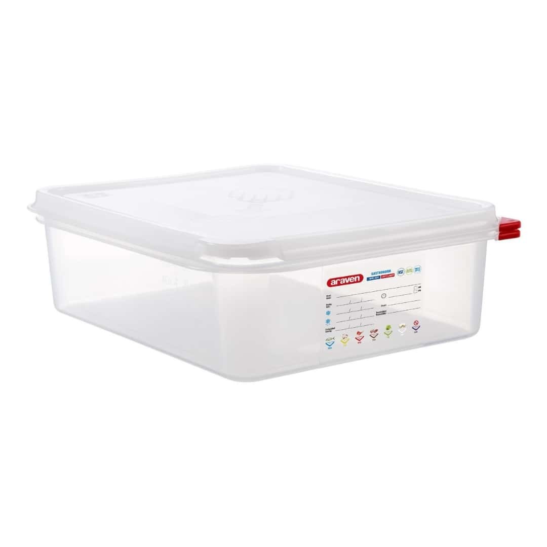 Hermetic Container Gastronorm 1/2 Polypropylene H. 10 Cm Araven - Basin