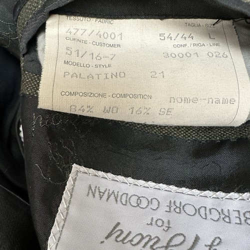 BRIONI Palatino Wool & Silk Suit Single Breasted Double Vent Windowpane 44L - Picture 6 of 23