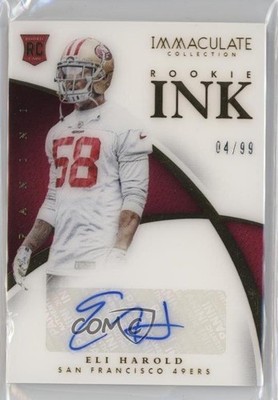 2015 Panini Immaculate Rookie Ink 4/99 Eli Harold #RI-EH Auto RC 6w8