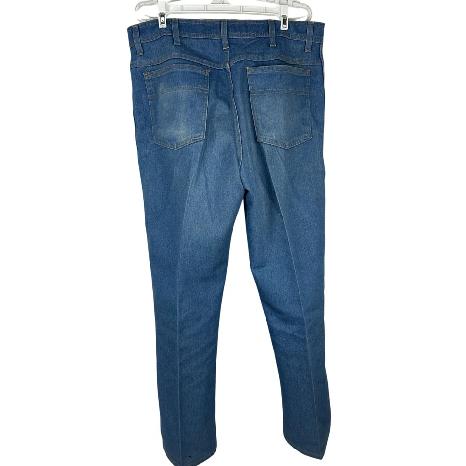 Basic Editions Mens Blue Denim Jeans 36x30 Relaxed Fit Cotton Blend Casual Style - Image 3 of 4