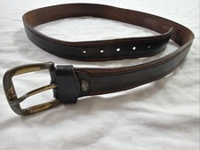 Vintage Brown Leather Belt Size 36 Flaw