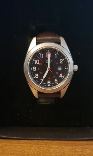 VICTORINOX Swiss Army Garrison 241084 Brown Leather Strap *NEW - Picture 4 of 17