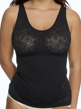 BALI Cool Comfort Revolution Lace Easylite Black Shaping Tank Top Wmn M L XL 2XL