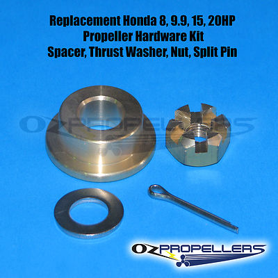 Honda 25 30hp Prop Propeller Hardware KIT Spacer,Thrust Washer Nut,Split Pin