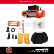 4WD Offroad Electric Winch Recovery Steel Cable 13500lbs 26m & Remote