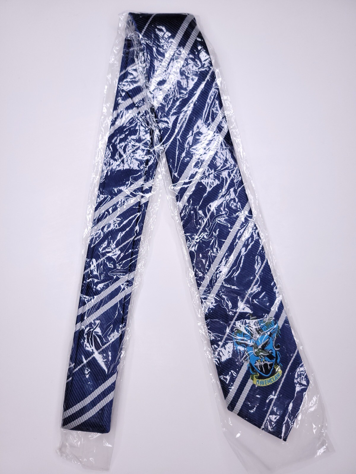 Corbata formal para hombre Ravenclaw 56"Lx2,75"W azul marino/plateado