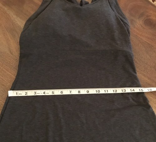 KYODAN Outdoor Collection Ultra Soft Jersey Dress Grey Sleeveless Cross back - Picture 6 of 8