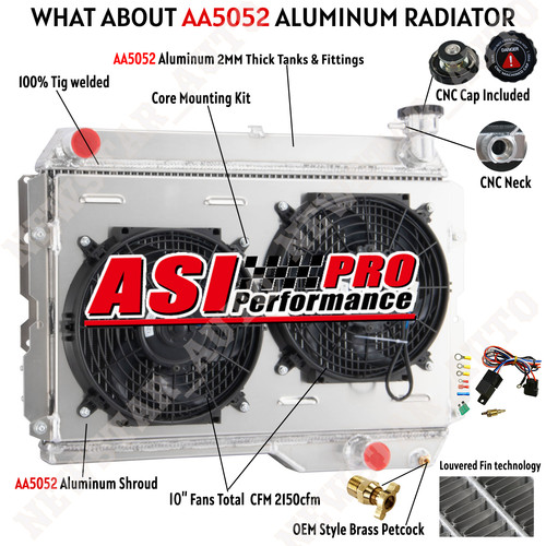 3 Row Radiator shroud fan Fits 1980-90 Landcruiser 60 Series Petrol Fj60 2F - Picture 1 of 5