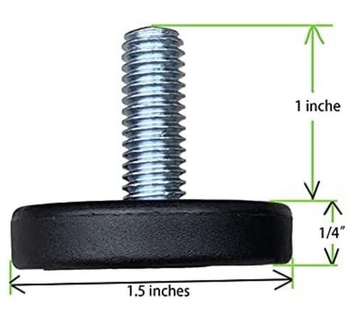 SINGTAN 1.5" Heavy Duty Adjustable Furniture Feet - Pack of 8 | Table & Chair... - Picture 3 of 5