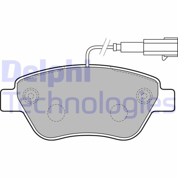 Delphi LP2230 Bremsbelagsatz, Scheibenbremse FüR Alfa Romeo Fiat-image