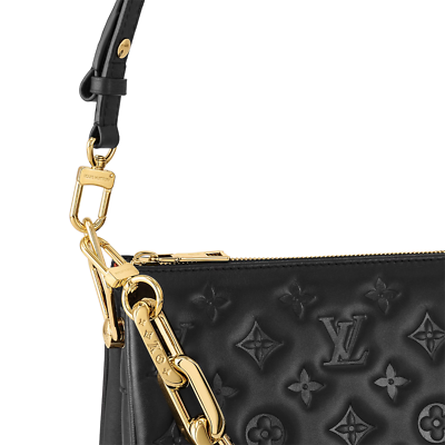 Louis Vuitton Coussin BB Bag Black Leather Embossed Monogram Louis Vuitton Coussin BB Bag Black Leather Embossed Monogram