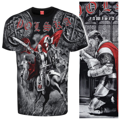 T-Shirt Koszulka Polish Poland Polen Polska Patriotic Husaria Zawisza Czarny