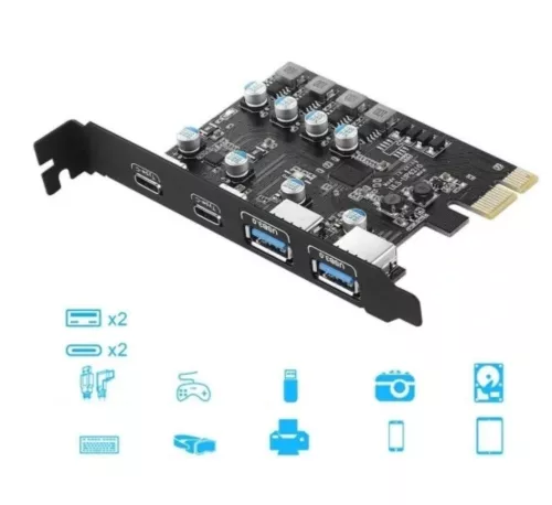 PCIE USB 3.0 Karte, 7 Ports PCI Express auf USB Erweiterungskarte Adapterkarte