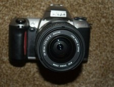 NIKON N-65 Camera Body, 28-80mmSigma Lens 1153885 Lens Cap and Case, Pre-Owned