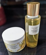 Victoria's Secret PINEAPPLE  SHEA Fragrance Body Mist 8.4 fl.oz With Scrub