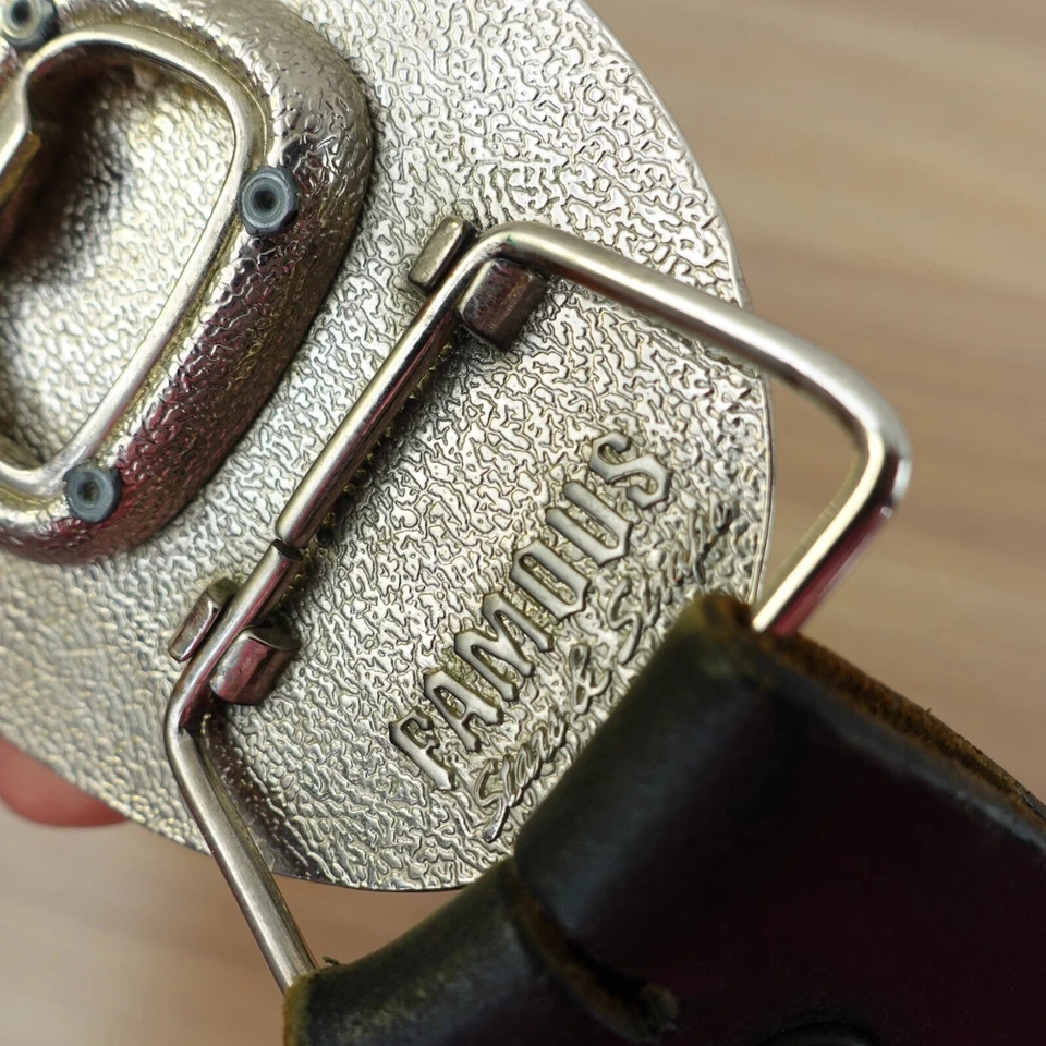 Cinturón Famous Stars Hebilla Para Hombres 36 M Cuero Carhartt Calavera Punk Gótico Rock EE. UU. Foto 3 de 4