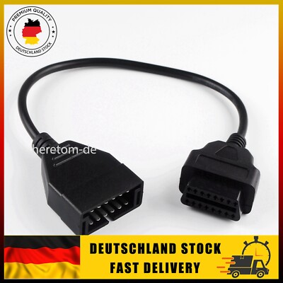 12 Pin OBD1 zu 16 Pin OBD2 Konverter Adapterkabel für GM Diagnose Scanner DE