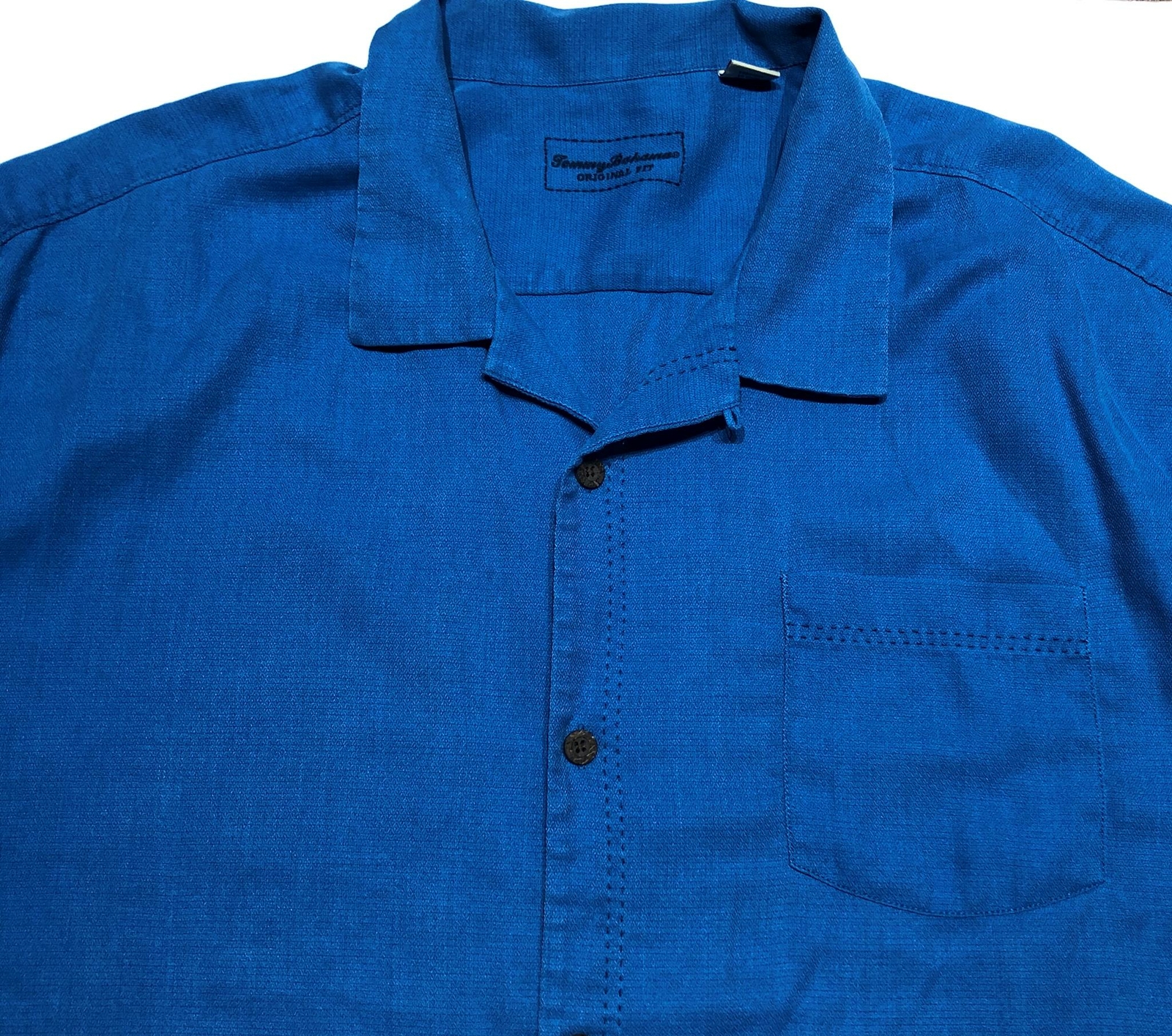 TOMMY BAHAMA SILK POQUITO GEO HAWAIIAN CAMP COBALT SEA SHIRT 2XL 3XL NWT