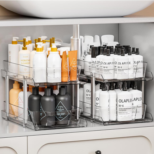 2 Sets Large Capacity under Sink Organizers and Storage,Multi-Purpose 2 Tier 9.6 - Bild 11 von 12