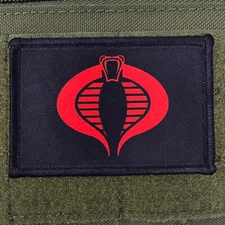 Cobra Patch Moral Tactical Military Army USA Flag Hook & Loop 3x2