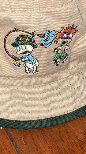 Vintage 1990er Nickelodeon Rugrats Fischerhut für Erwachsene bestickt Cartoon - Bild 5 von 6