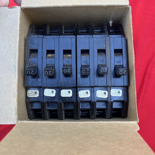 Sylvania GTE Type-Q 20-AMP Single Pole 120/240 VOLT Circuit Breaker Lot Of 6 - Picture 5 of 8