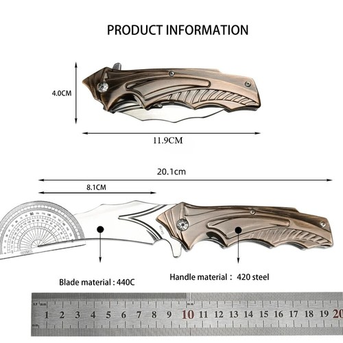 Karambit Claw Folding Knife Hunting Survival Outdoor Camping Tactical 440C Steel - Picture 11 of 24