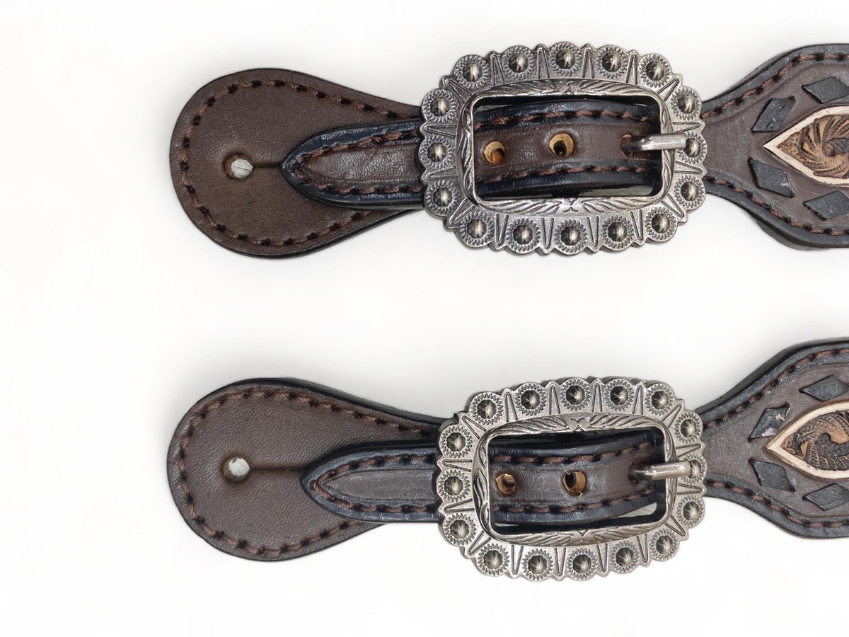 Ensemble De Sangles Western Pour Femme, Avec Incrustation 3D Fleur De Rose Et Pointes