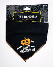 Pet Bandana Happy Halloween Size Small Neck Girth 4-6 in.