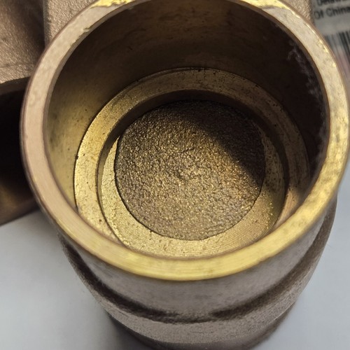 Set of (2) 1-1/4" Inch Sweat Connection GATE VALVE Rotating Valve Two Way Flow - Picture 3 of 4