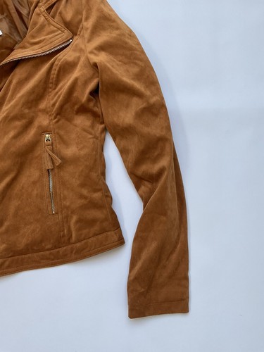 Guess Women’s Faux Suede Jacket In Camel Size L - Picture 3 of 8