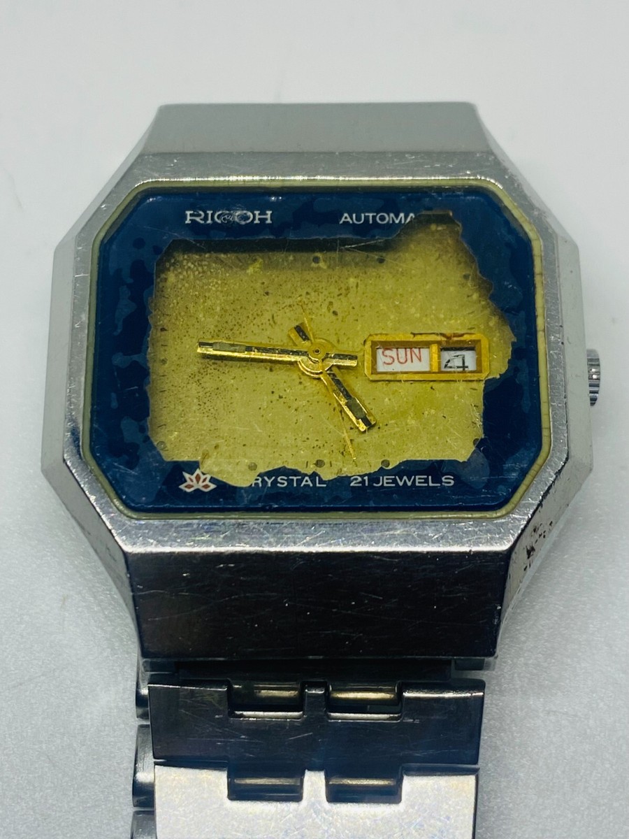 パタパタ時計　RICOH VINTAGE RICOH CRYSTAL 21 JEWELS R31 AUTOMATIC GENTS WATCH | eBay