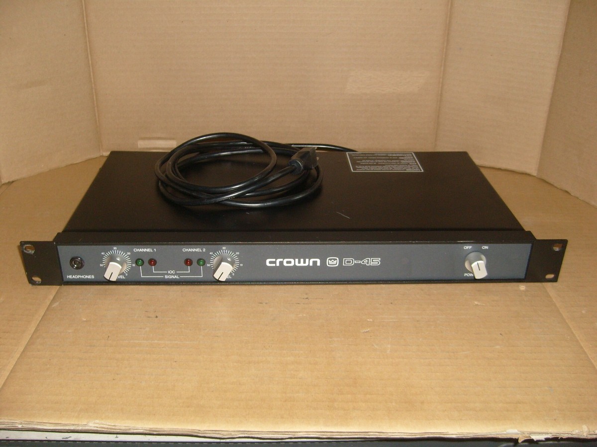 大人気プロ用クラウン CROWN D-45 1U ラックサイズ ステレオ